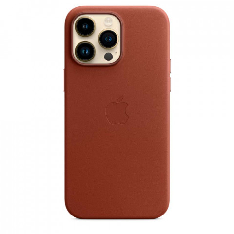 Шкіряний чохол Leather Case with MagSafe для iPhone 14 Pro Max Umber